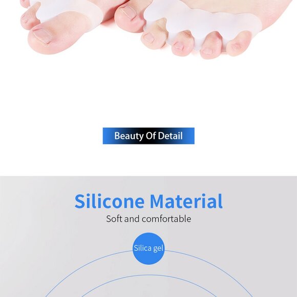 Toe Alignment Bunion Pain Relief Spacers Straightener Spreader - Picture 3 of 16